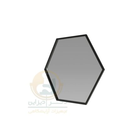 آینه فلزی دیواری کنسولی یک فریم پلی گان منتظم
