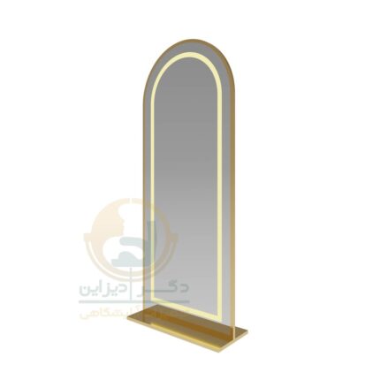 آینه فلزی ایستاده یک فریم یکرو مرجان پایین صفحه
