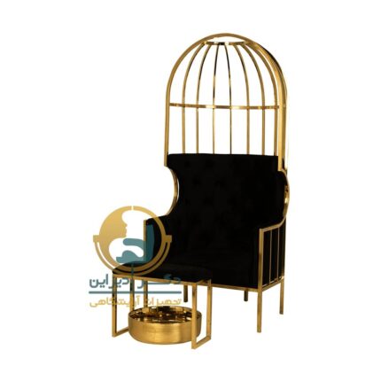 مبل فلزی ساده یک نفره پشت بلند پرستو (پشت کلاف)