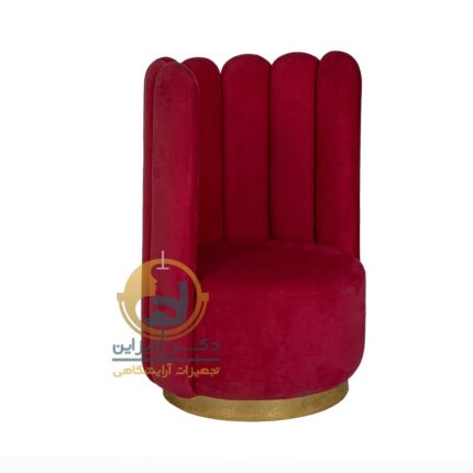 مبل چوبی روکش پارچه یک نفره پشت بلند شاهین