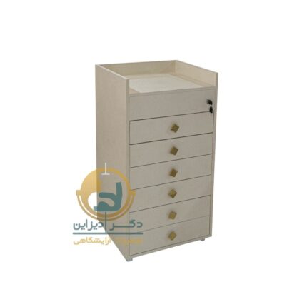 باکس MDF ثابت کشودار نیکا شش کشو لبه دار